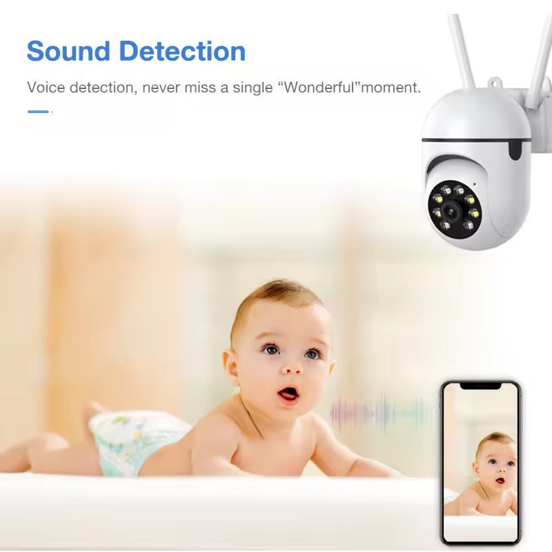 360° PTZ Xavfsizlik Kamerasi 32GB Karta WiFi Ikki Yo'nalishli Audio Harakat Ogohlantirishlari