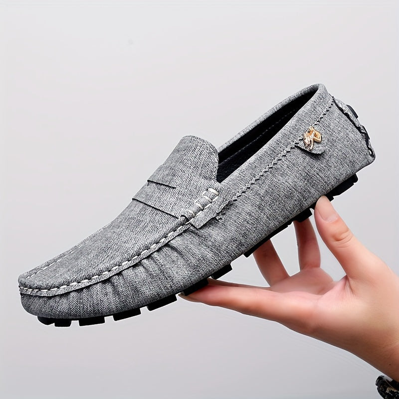 Women Slip-On Loafers Solid Color Non-Slip Rubber Sole All-Season Comfort