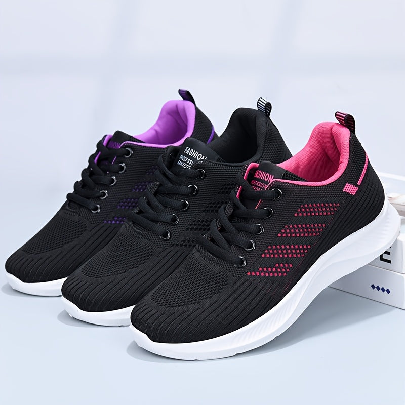 Women's Breathable Casual Running Sneakers with PVC Sole All-Season