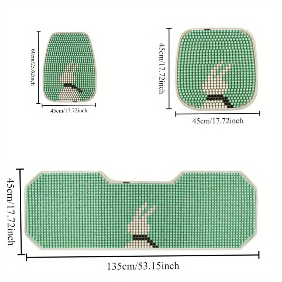 Summer Cooling Pearl Seat Covers for Women Beaded Ventilated Car Seat Protectors