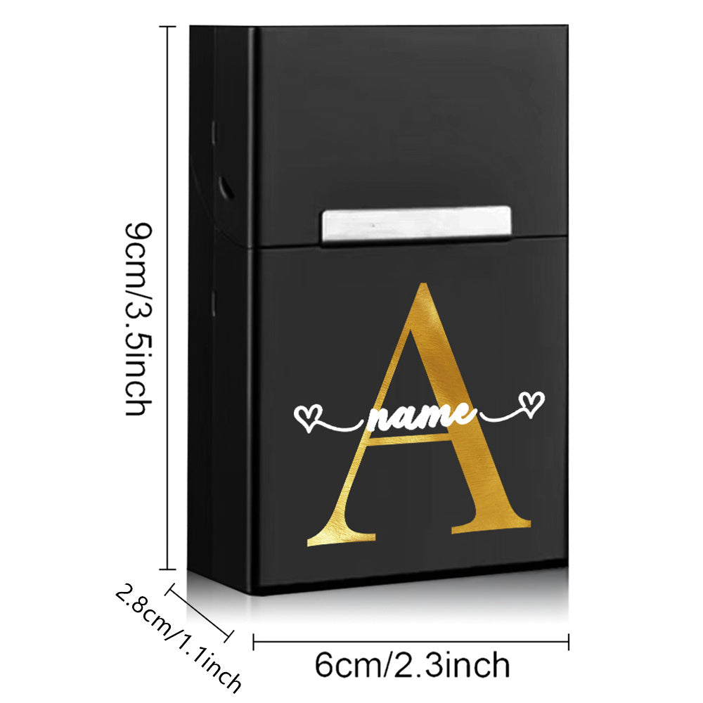 Personalized Metal Cigarette Case Water-Resistant Travel Organizer for Men