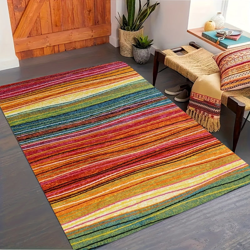 Anti-Slip Floor Mat 1.1cm Thick Sponge Striped Color for Kitchen Bathroom Living Room Outdoor