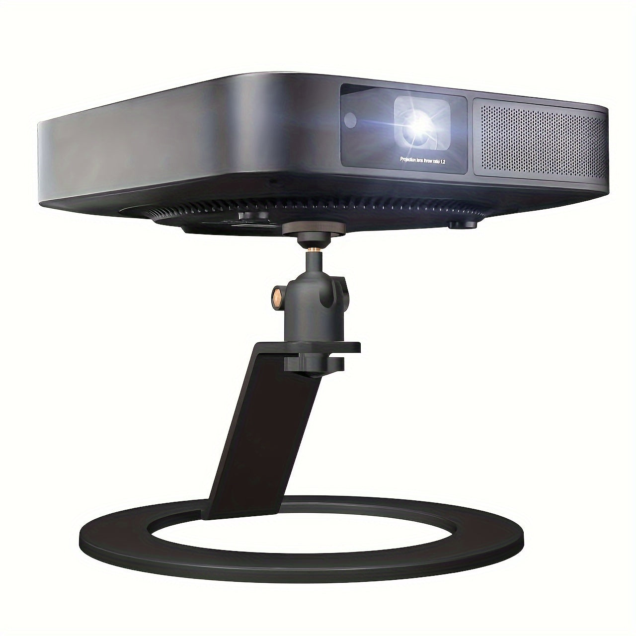 2024 Carbon Steel Projector Stand with 360-Degree Rotation Non-Slip Base Adjustable Desktop