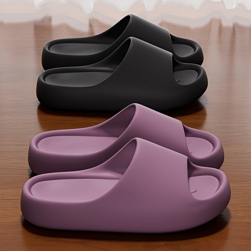 Women's EVA Slides Lightweight Quick-Dry Indoor Outdoor Sandals Black Purple