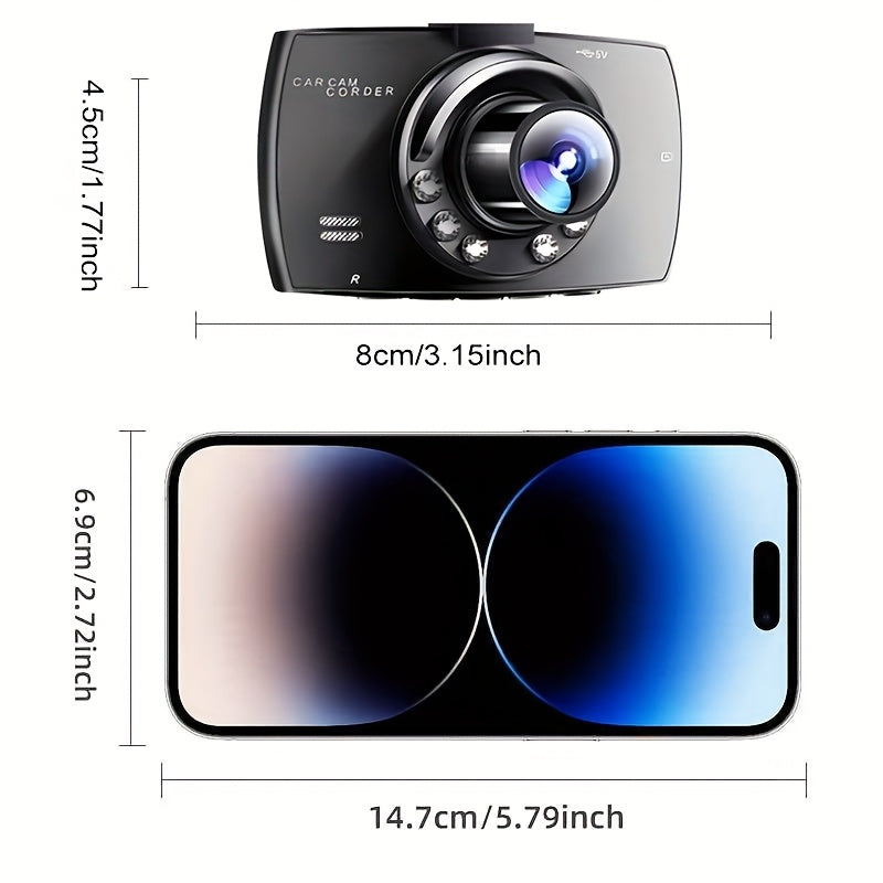 Car DVR Full HD 720P Gravity Sensor Night Vision Wide Angle Recording