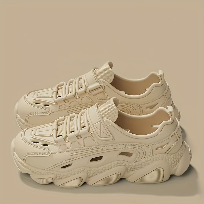 Women's Breathable Slip-On Sneakers with Cushioned EVA Sole in White