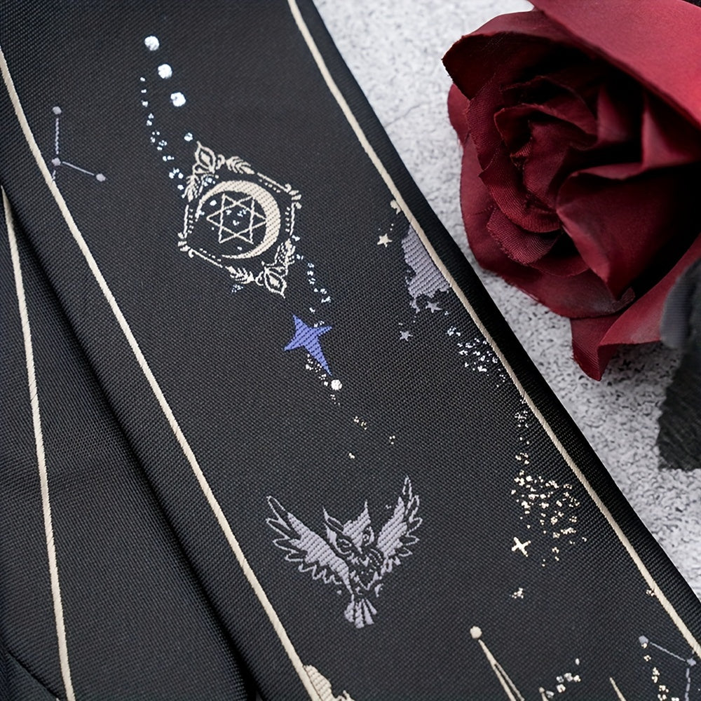 Silvery Wire Print Tie Unisex Fashion Accessory for Valentine's Day