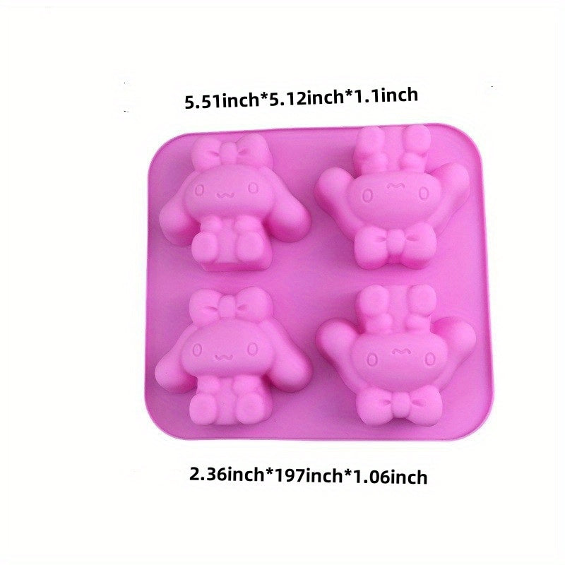Silicone muz shakli, multfilm dizayni, bardoshli, yumshoq silikon, oshxona va bayramlar uchun