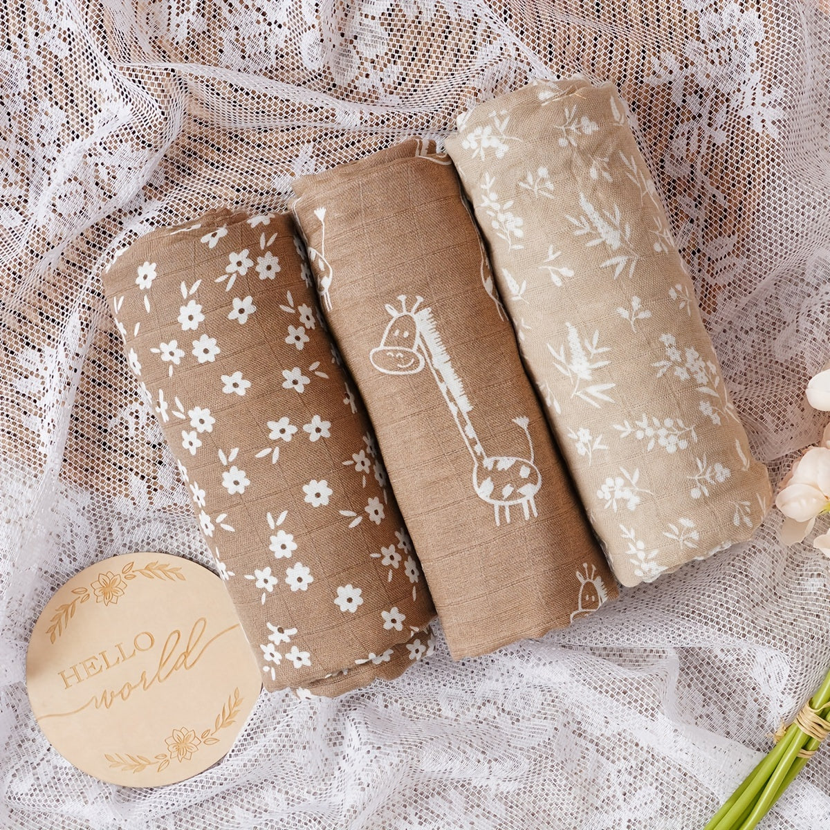 Baby Swaddle Blankets Bamboo Cotton Muslin for Newborns 0-3 Years