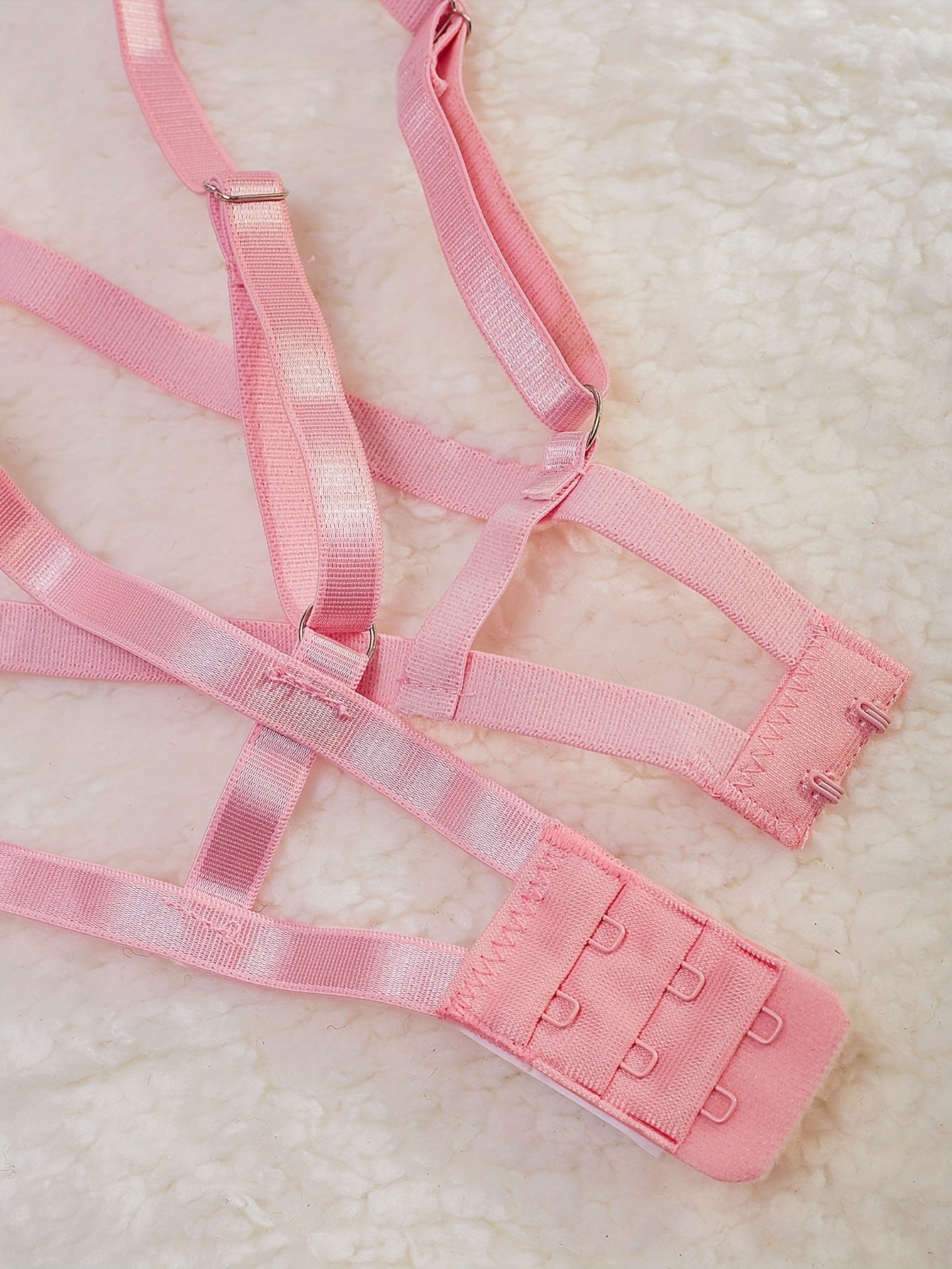 Women's Embroidered Mesh Floral Lingerie Set with Bra and Thong