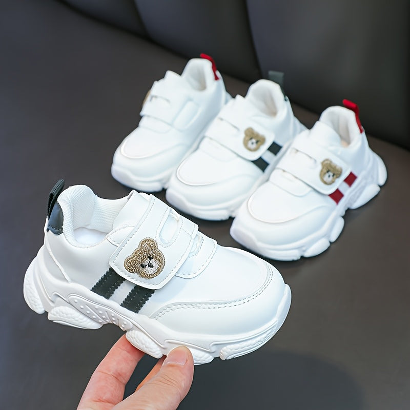 Kids' Casual Sports Shoes for Boys and Girls All-Season Microfiber Synthetic Leather Low Top Sneakers