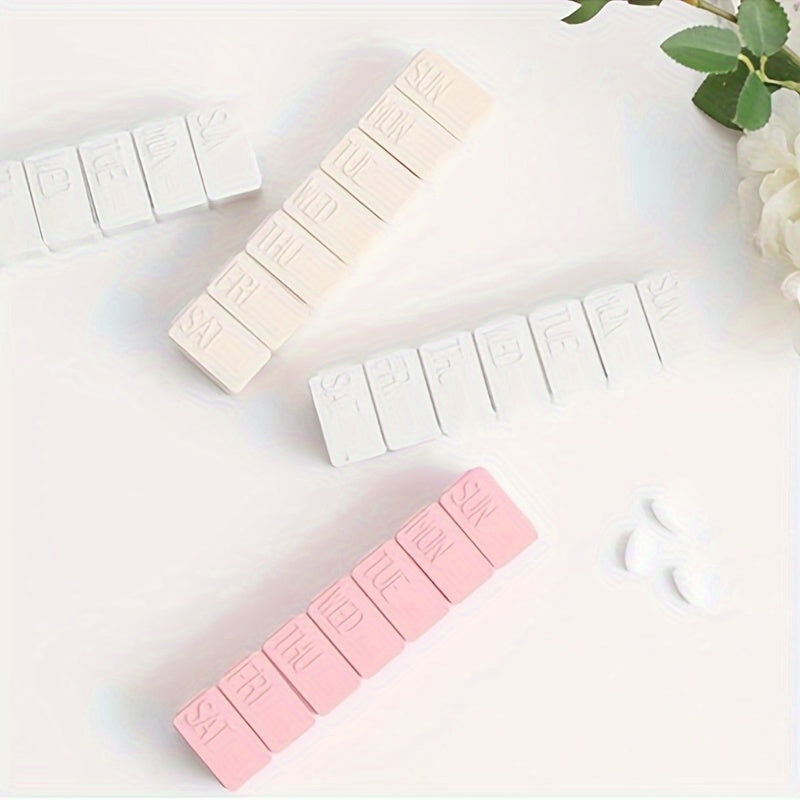 Weekly Pill Organizer Box for Adults Portable 7-Day Medicine Case Travel-Friendly Daily Compartments