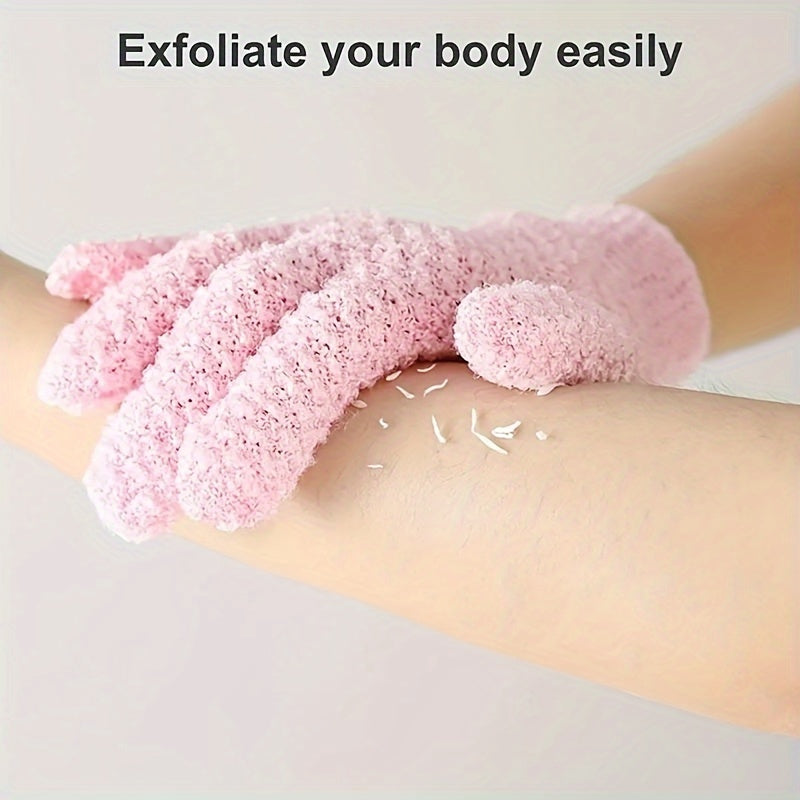 Exfoliating Shower Gloves for Cleansing and Massage Unscented