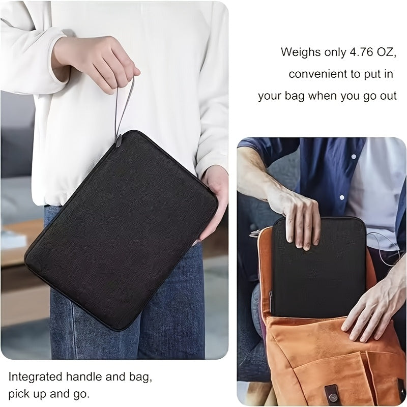 Grey Polyester Tablet and Laptop Sleeve for 26.67-33.02 cm Tablets and 27.94-32.77 cm Laptops with Pocket