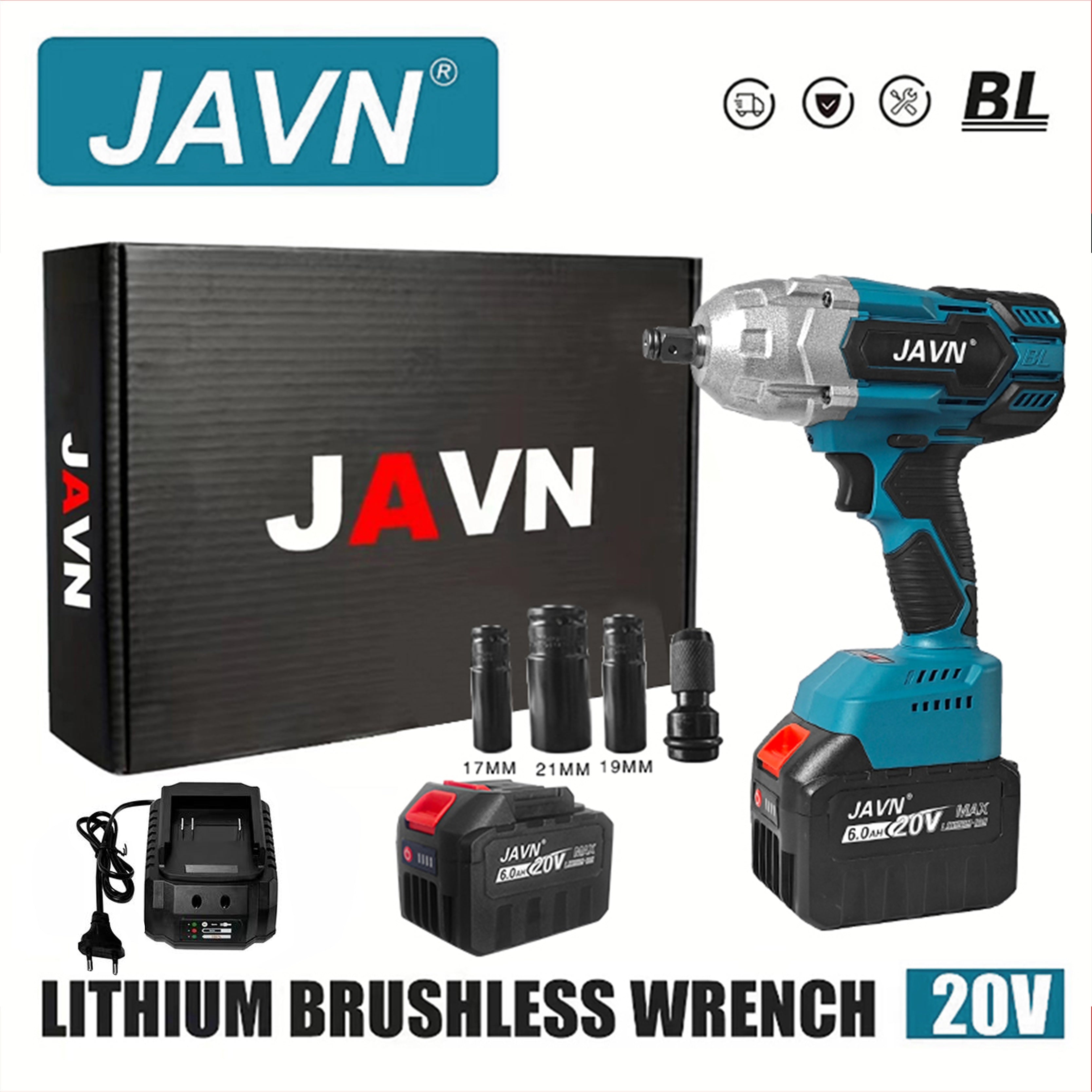 Brushless Cordless Impact Wrench 1000Nm Heavy Duty Auto Repair Tire Tool