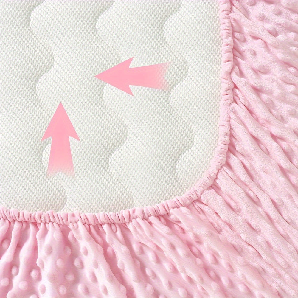 Мягкие и эластичные простыни для детских кроваток от BEEWEED - однотонные цвета, разработаны для стандартных кроваток и матрасов для малышей, легко стираются в стиральной машине - серый, белый и розовый, размеры 71,12x132,08x20,32 см