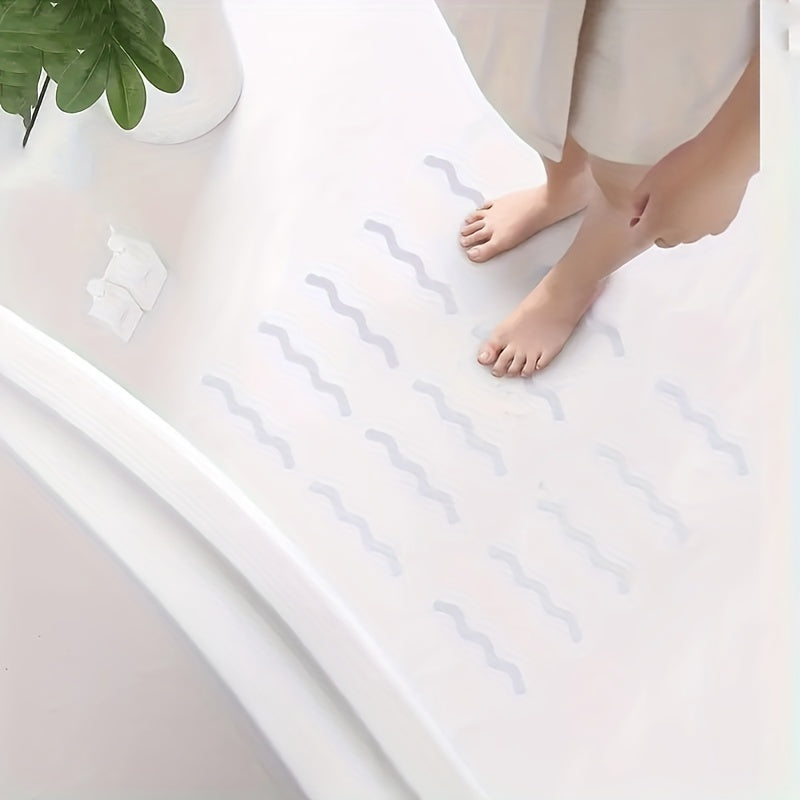 6/12pcs Anti-slip Bathroom Tub Safety Stickers S Shape Shower Slip Strips