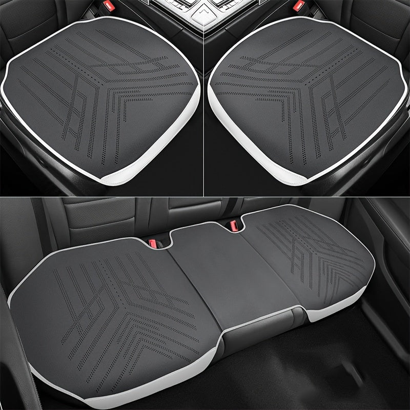 Juego de fundas para cojín de asiento de coche de 3 piezas transpirable, protector de asiento universal