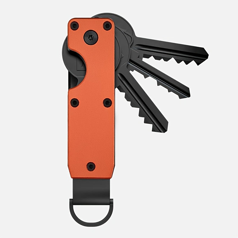 Alüminiy kalit tutgich erkaklar uchun bardoshli biznes uslubidagi kalit tutgich 2-6 ta kalitni ushlab turadi