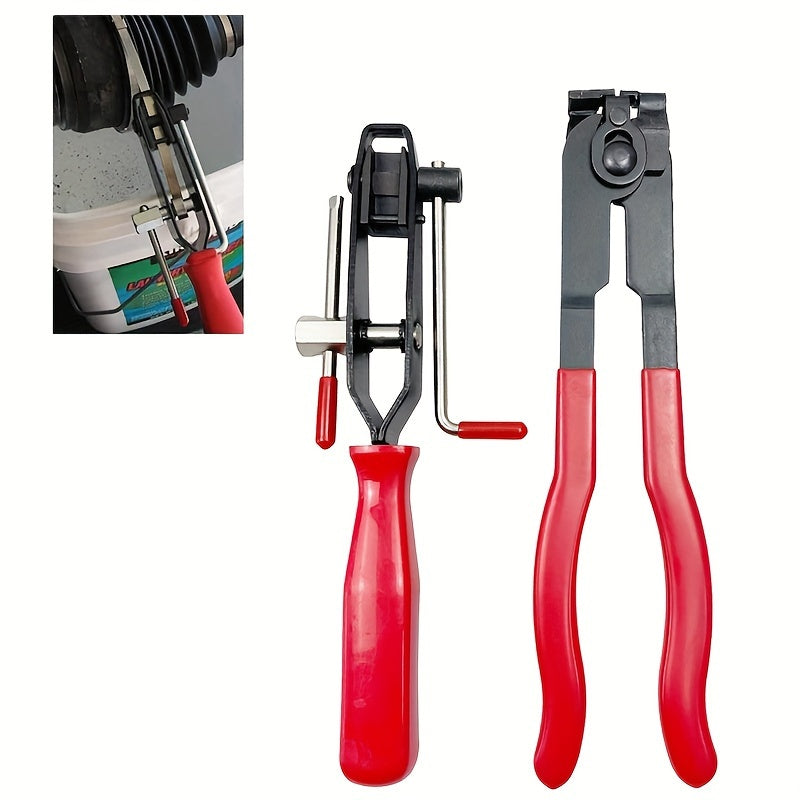 Juego de 2 pinzas para abrazaderas de juntas CV para vehículos, rojo, herramienta automotriz