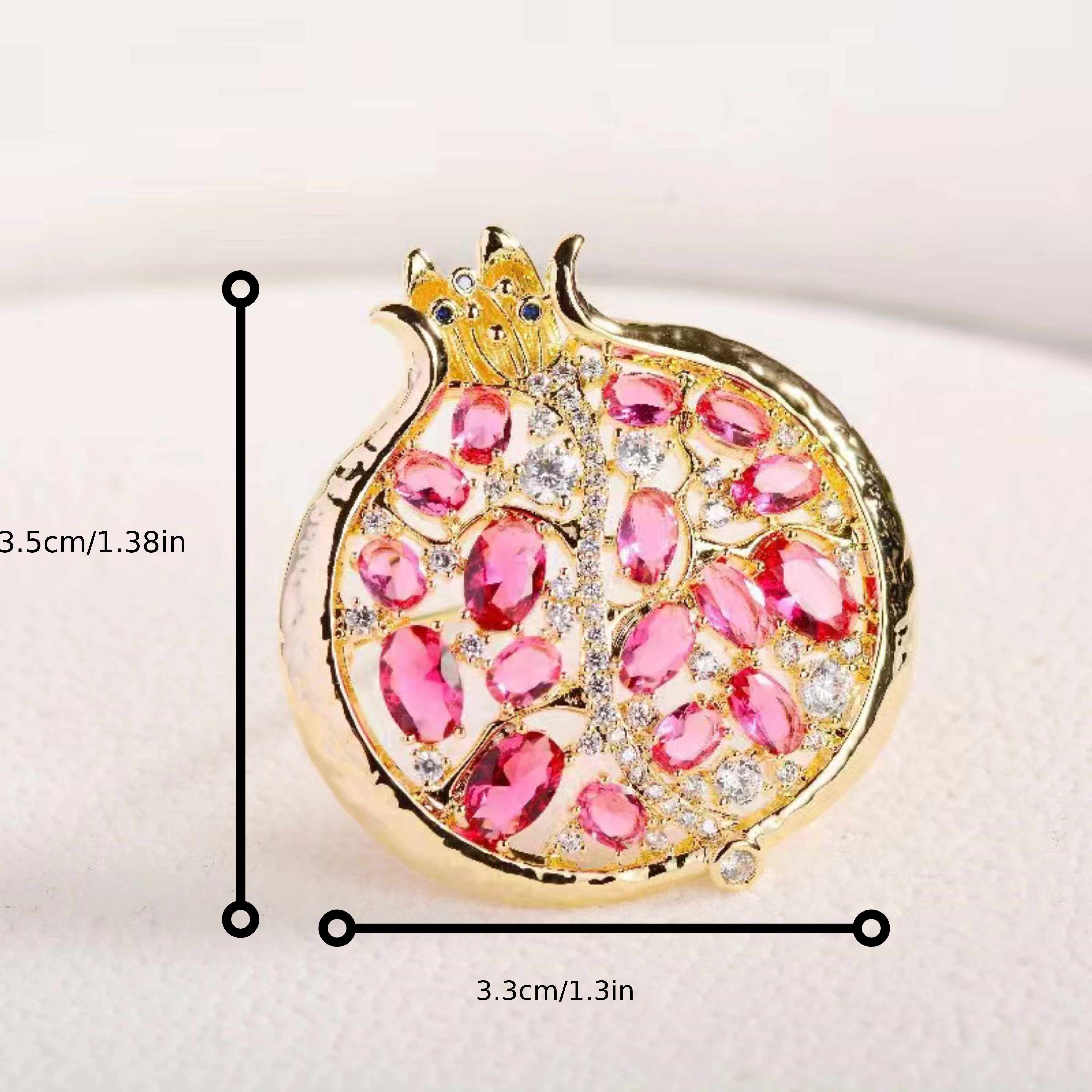 Fresh Pomegranate Brooch Jewelry for Women and Girls
