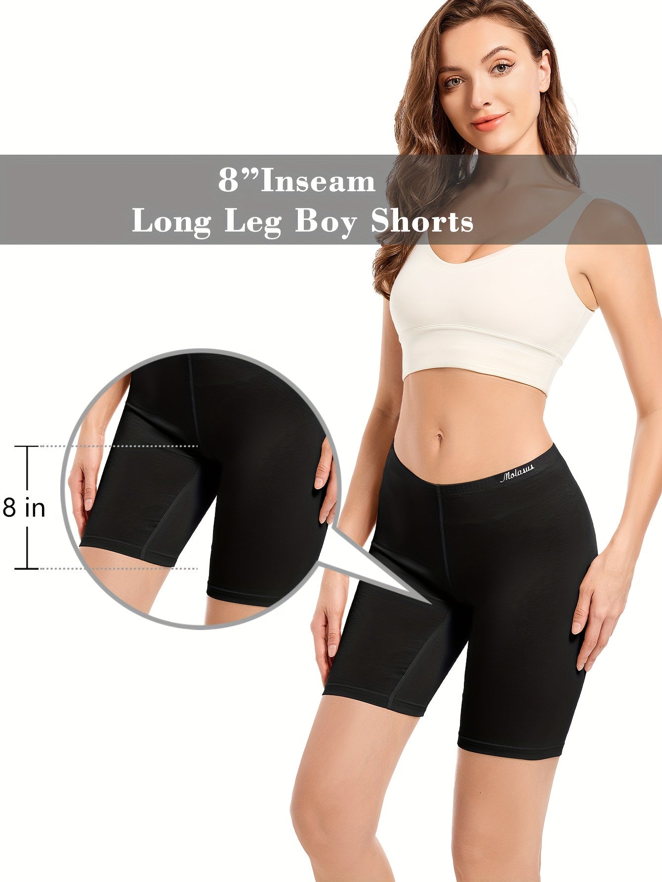 Women's Slimming Shapewear Shorts 4 Pack Biker Style Butt Lifting Breathable Cotton