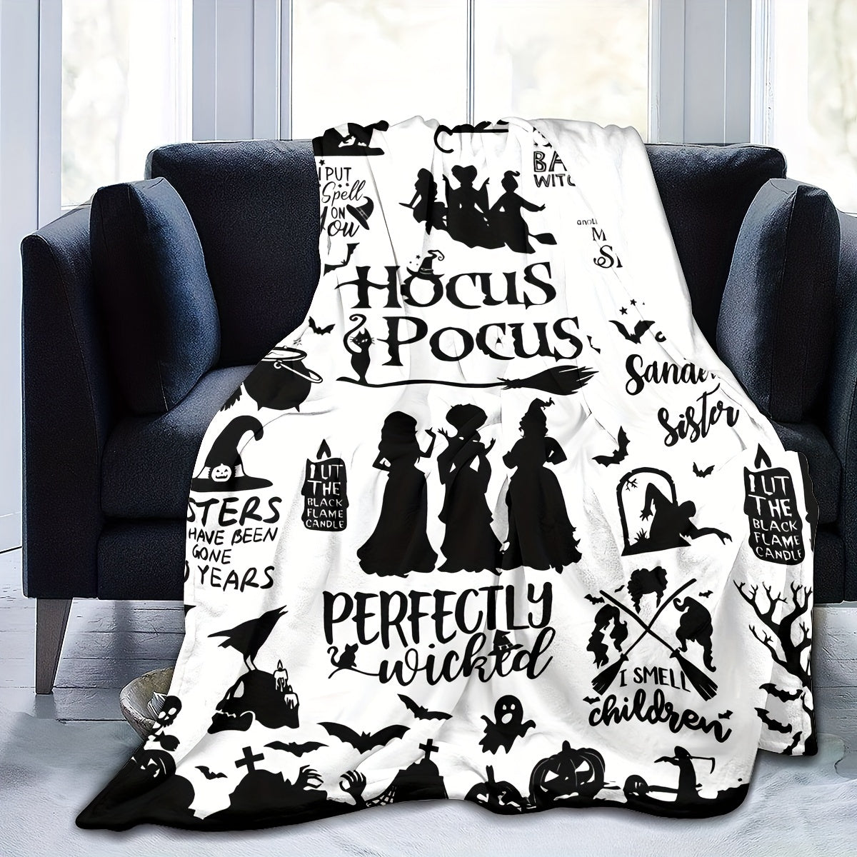 Halloween Throw Blanket Soft Fleece Cozy Warm 50x60 Inches