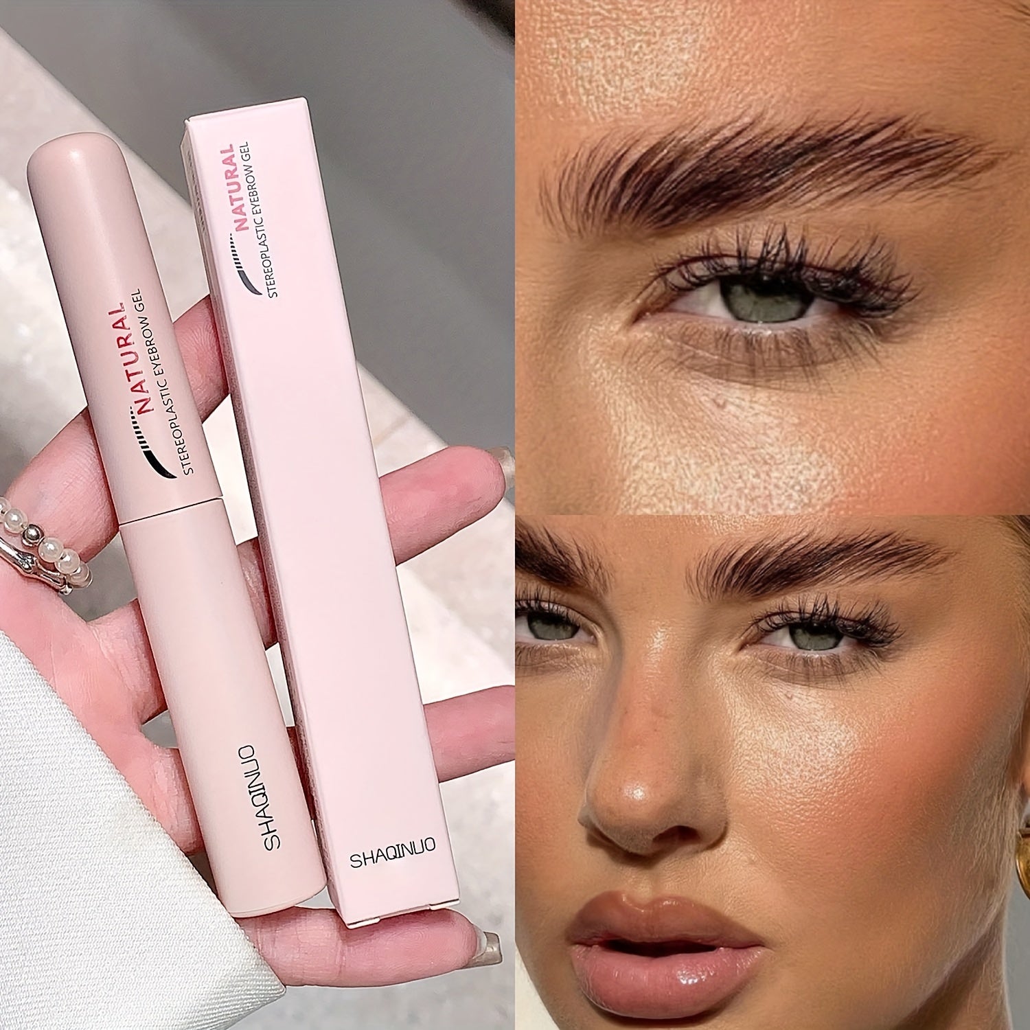 Women 3D Brow Shaping Gel Long-Lasting Eyebrow Wax with Brush