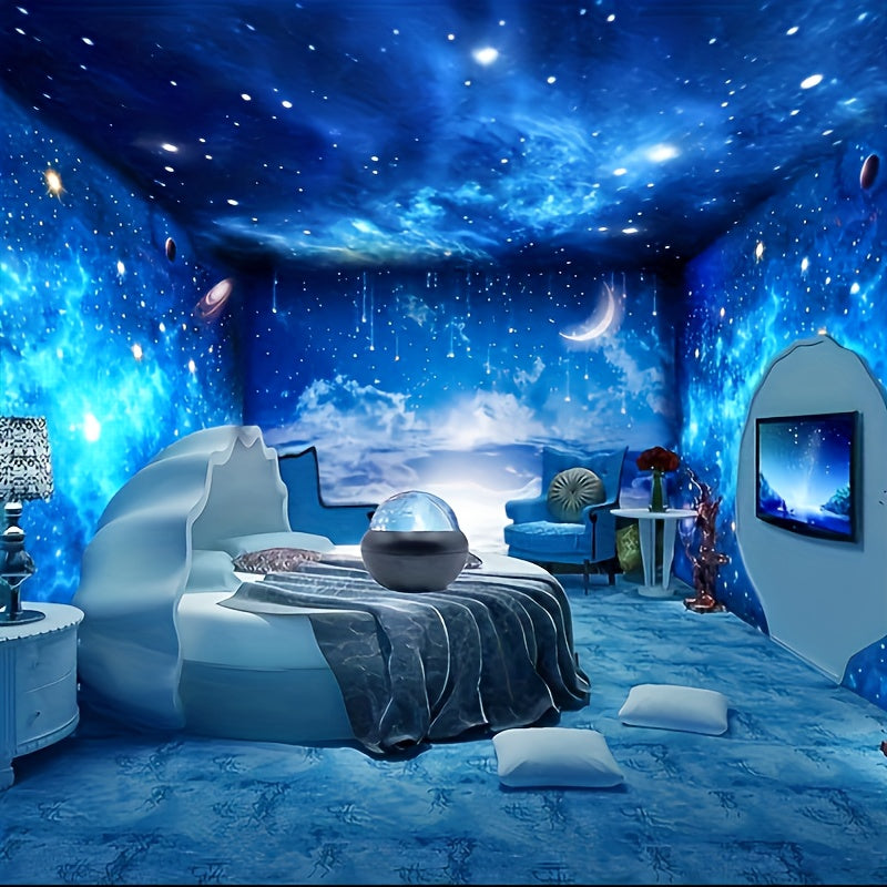 LED Nightlight with Adjustable Color-Changing Circular Spotlight for Bedrooms Weddings Holidays and Travel