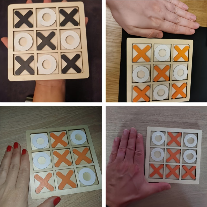 Wooden Tic Tac Toe Board Game for Kids and Adults, Family Party and Outdoor Play