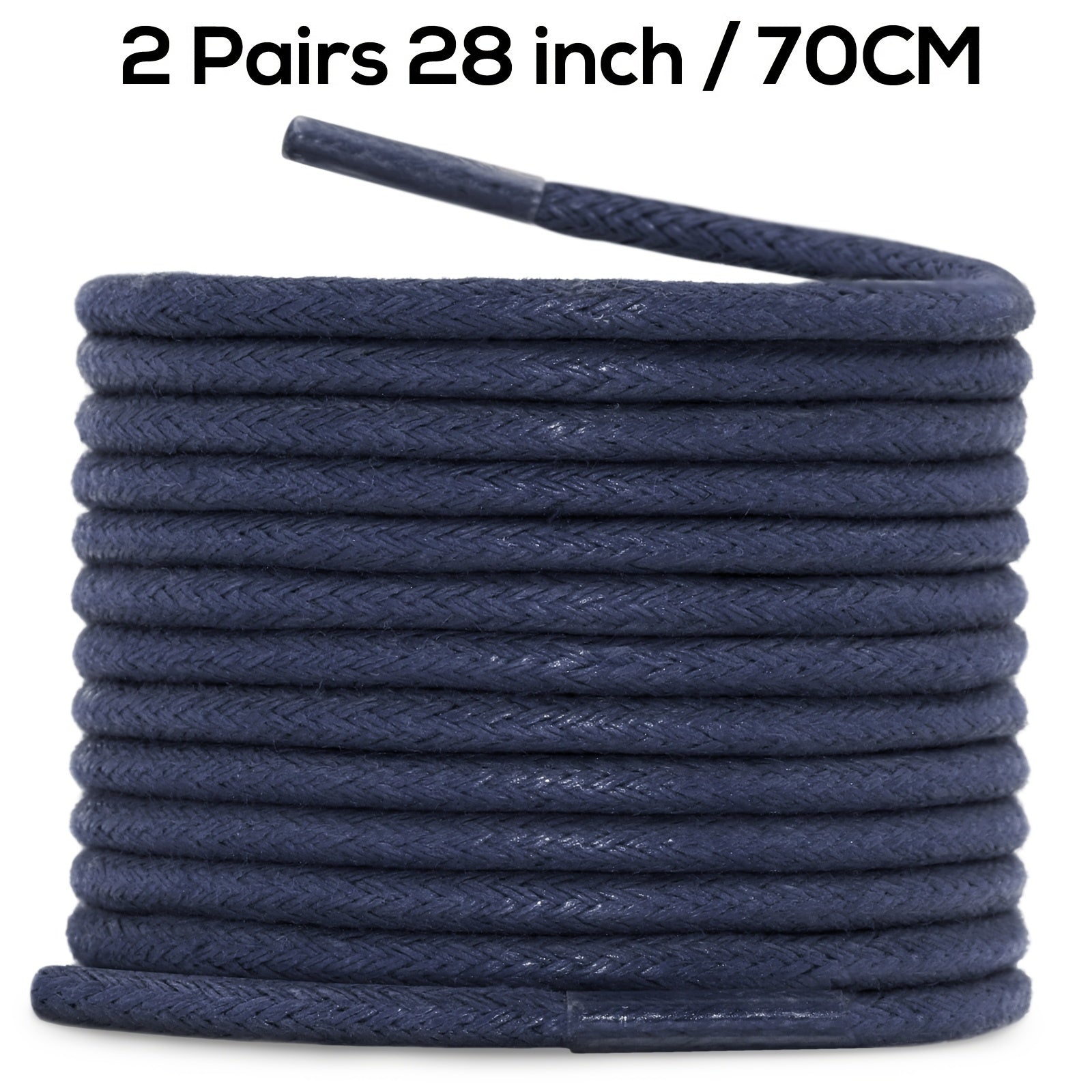 Unisex Waxed Shoelaces 0.25cm Thick Round Replacement Multi-Coloured 4 Pairs