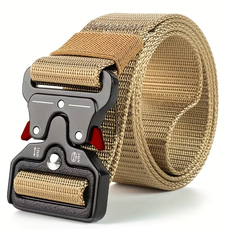 Unisex Tactical Belt with Automatic Buckle for Casual Outdoor Wear