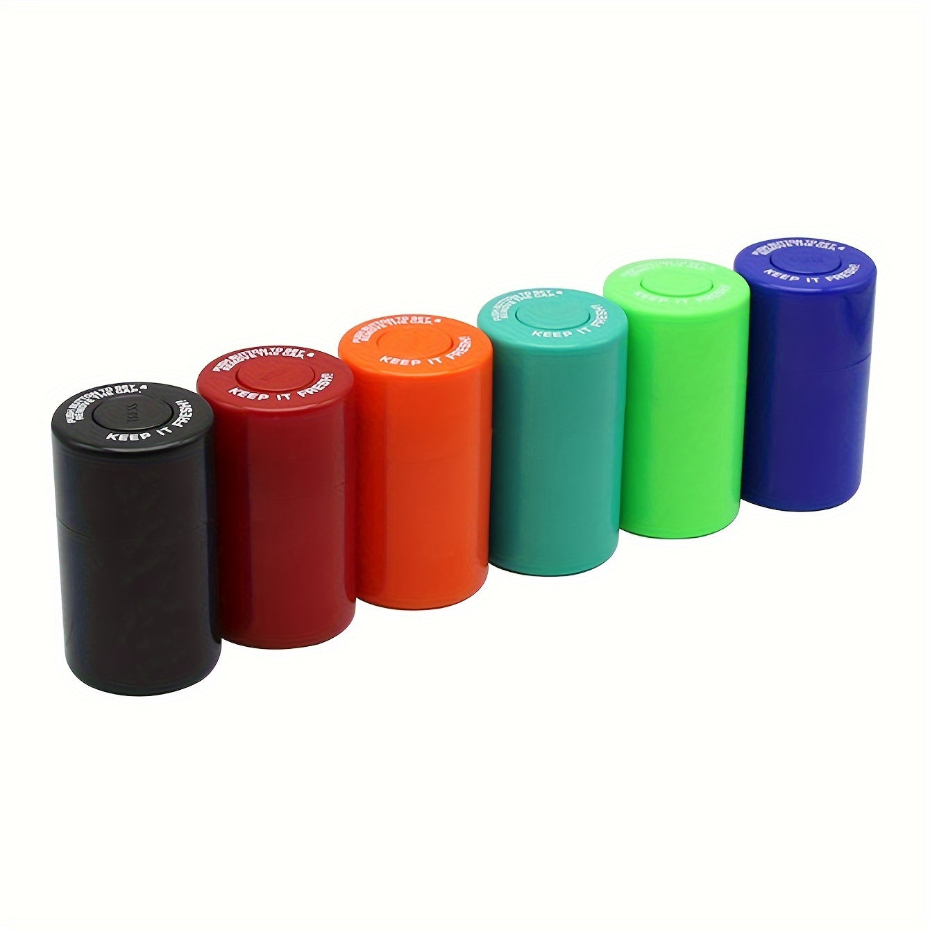 Herb Stash Container Airtight Vacuum Seal Odor-Resistant Plastic Multi-Color