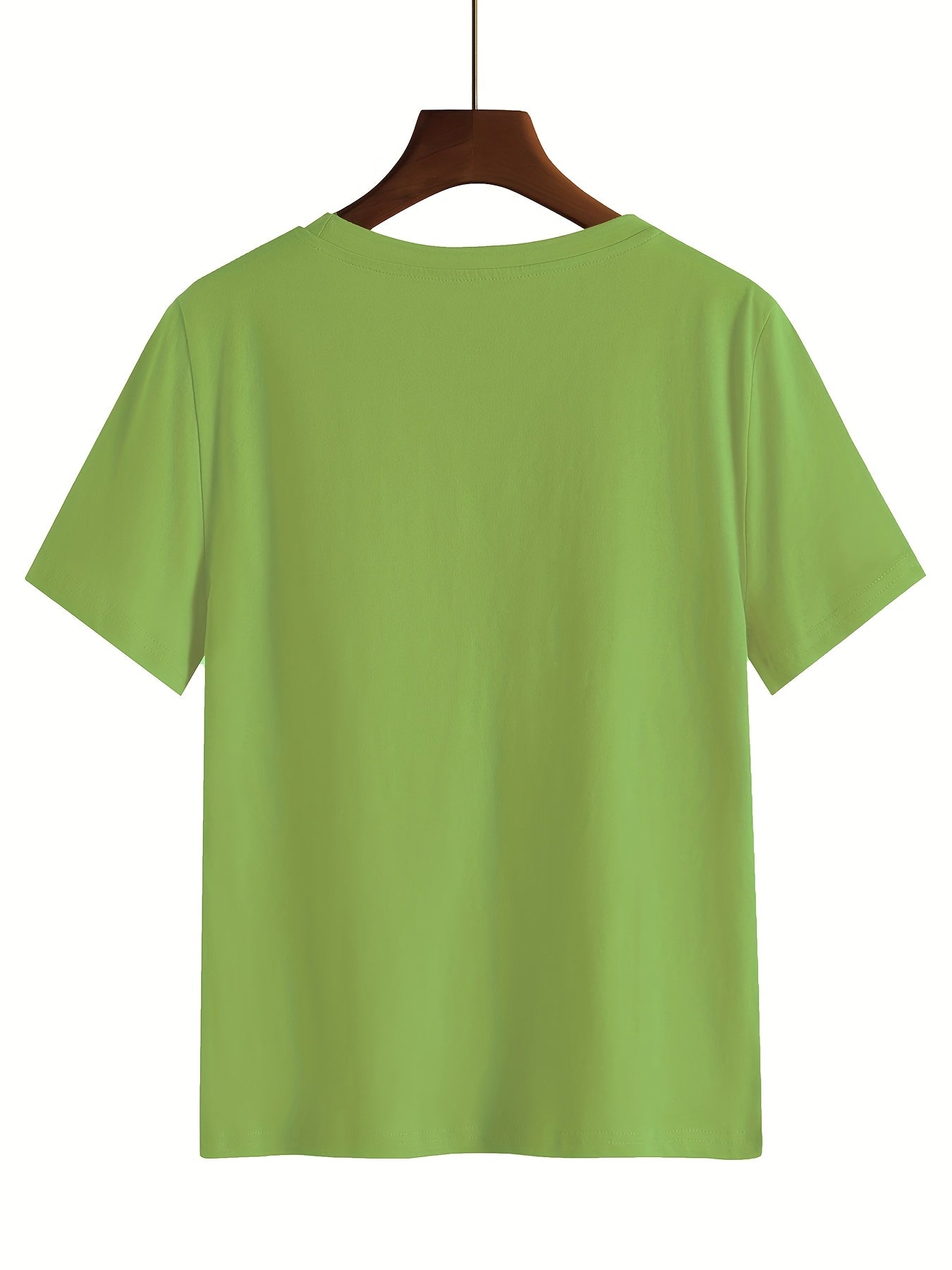 Plus Size Women's Casual T-Shirt Soft Lemon Tree Print Short Sleeve Loose Fit