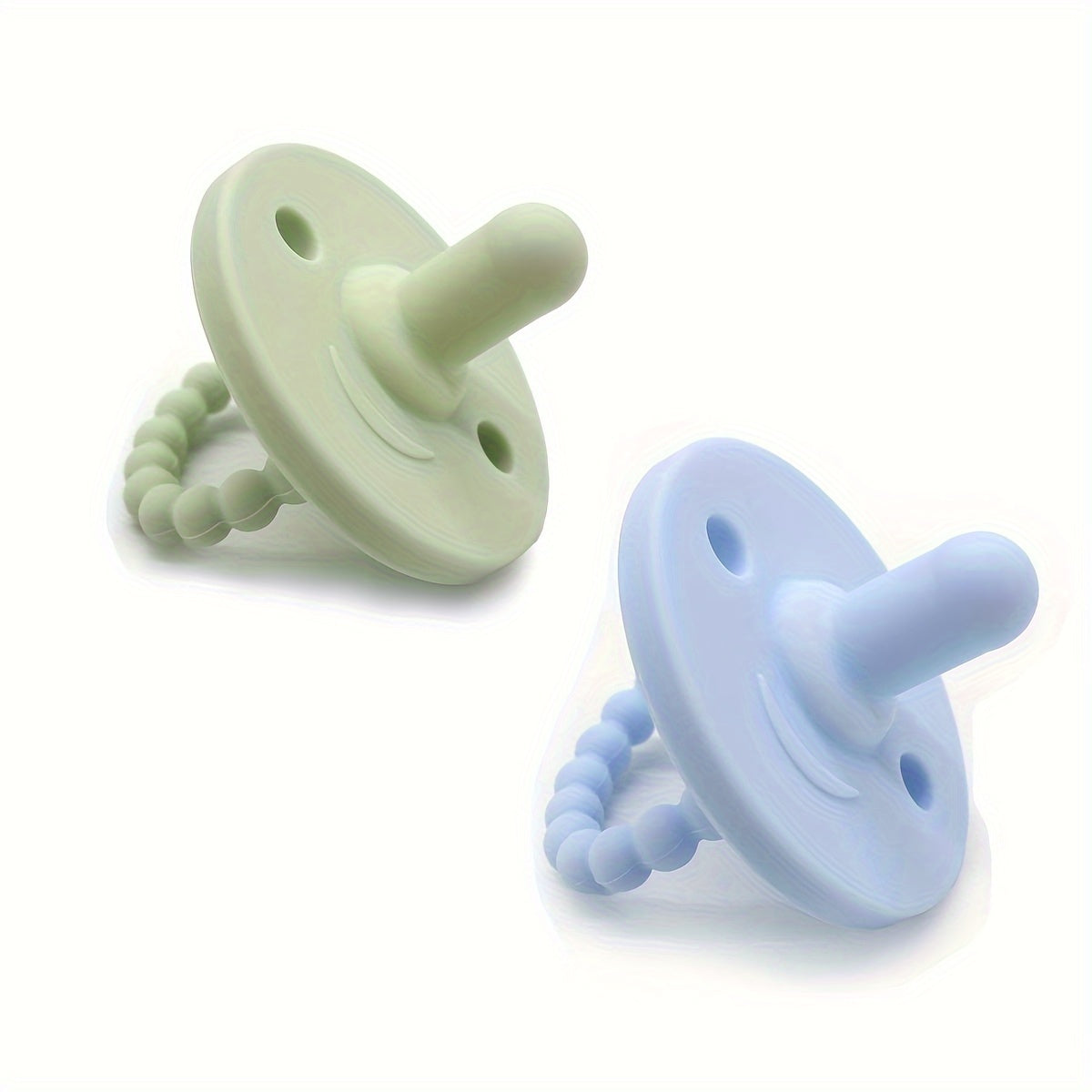 Baby Pacifiers Set of 2 Food-Grade Silicone BPA-Free for Newborns and Toddlers