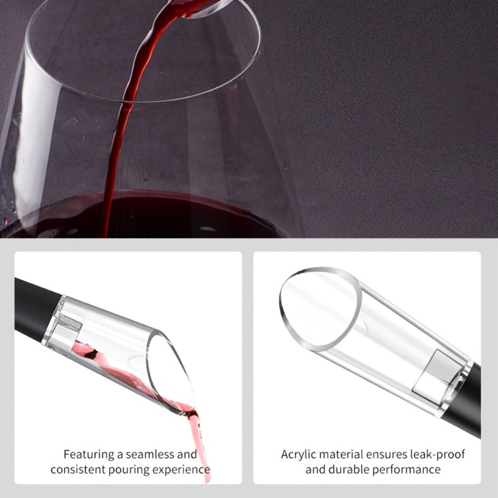 Electric Wine Bottle Opener Set with Foil Cutter and Stopper for Home Bar