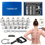 Blue Gift Box with 24/32 Cans and High-Quality Cupping Device Black Pearl Lining