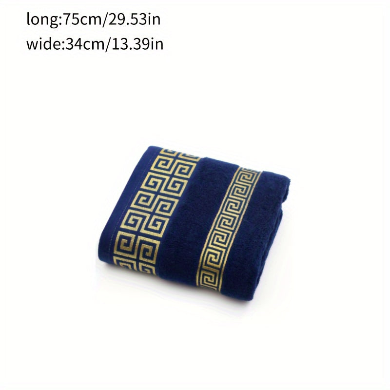 Juego de toallas de baño de algodón 2 estándar y 1 toalla de baño, suaves y absorbentes para uso en el baño