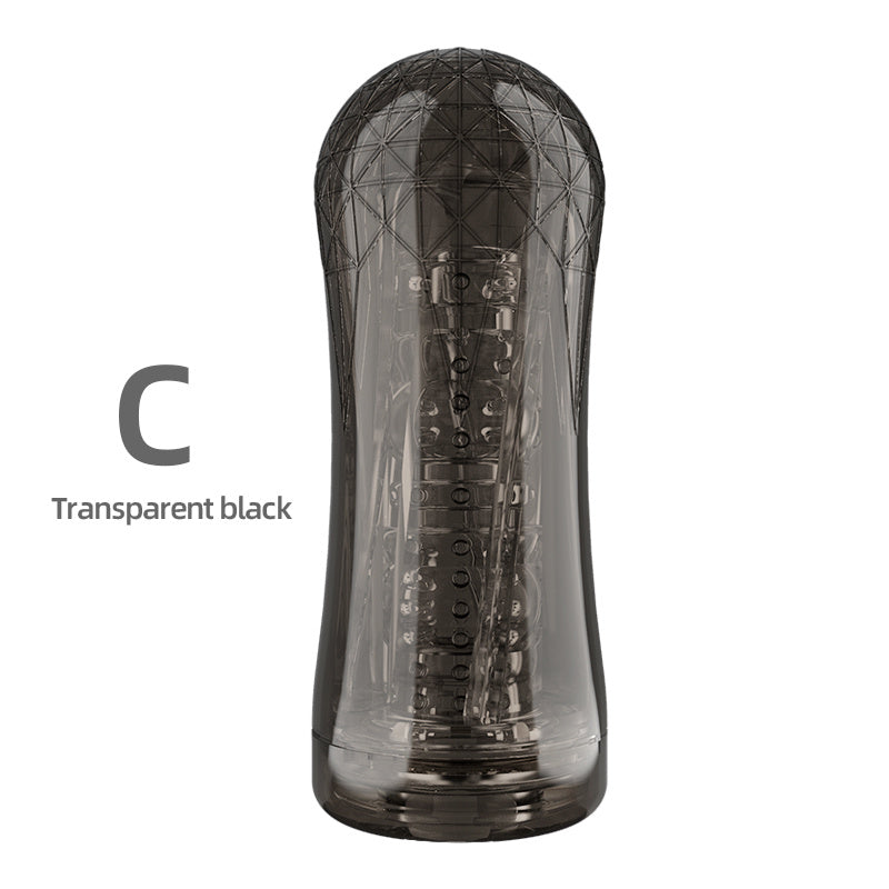 Erkaklar uchun jinsiy o'yinchoq kubi, shaffof silikon, 3D haqiqiy vaginal chidamlilik