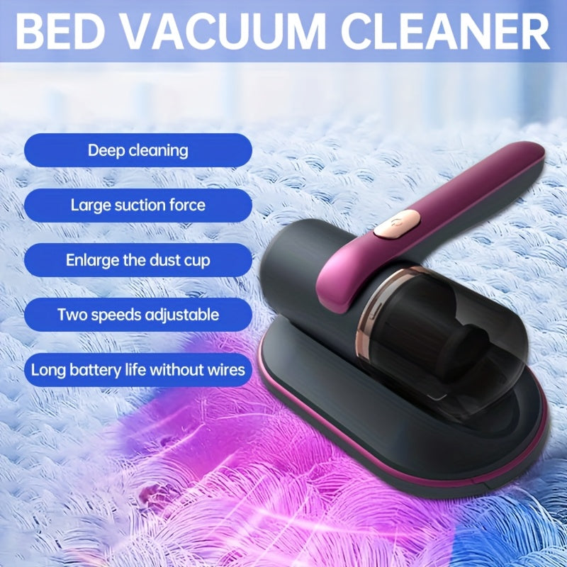 Rechargeable Portable Vacuum Cleaner for Bed Sofa Carpet Hair Dirt Removal