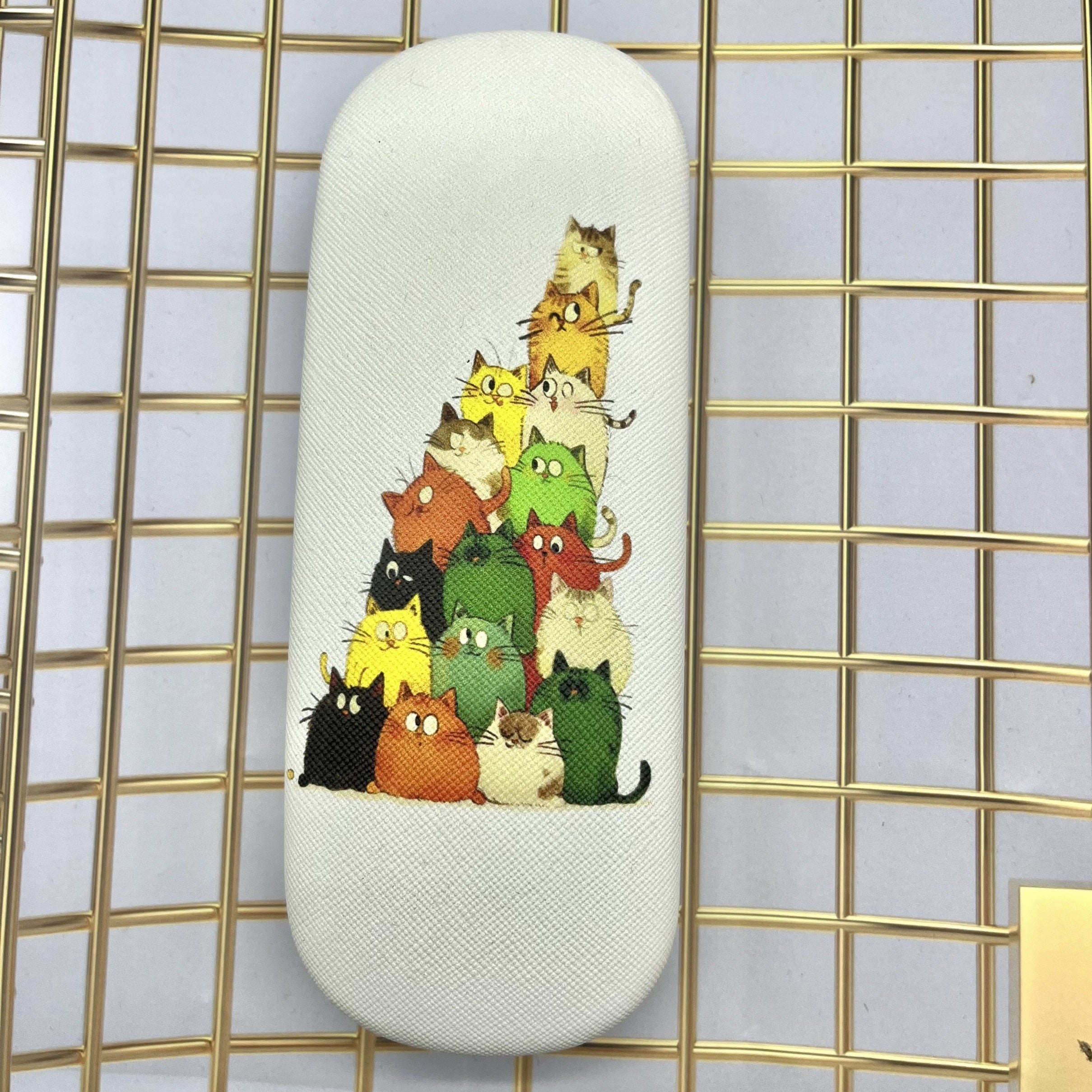 Защитный футляр для очков для любителей кошек - прочная железная оболочка, удобно переносимый, ударопрочный дизайн, идеальный подарок для близких.