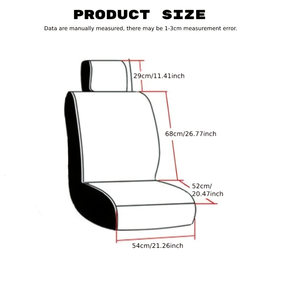 Universal Car Seat Cover Single Front Seat Protector Silver