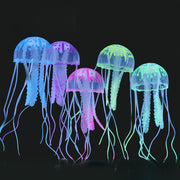 Fluorescent Luminous Silicone Jellyfish Aquarium Decoration for Fish Tanks