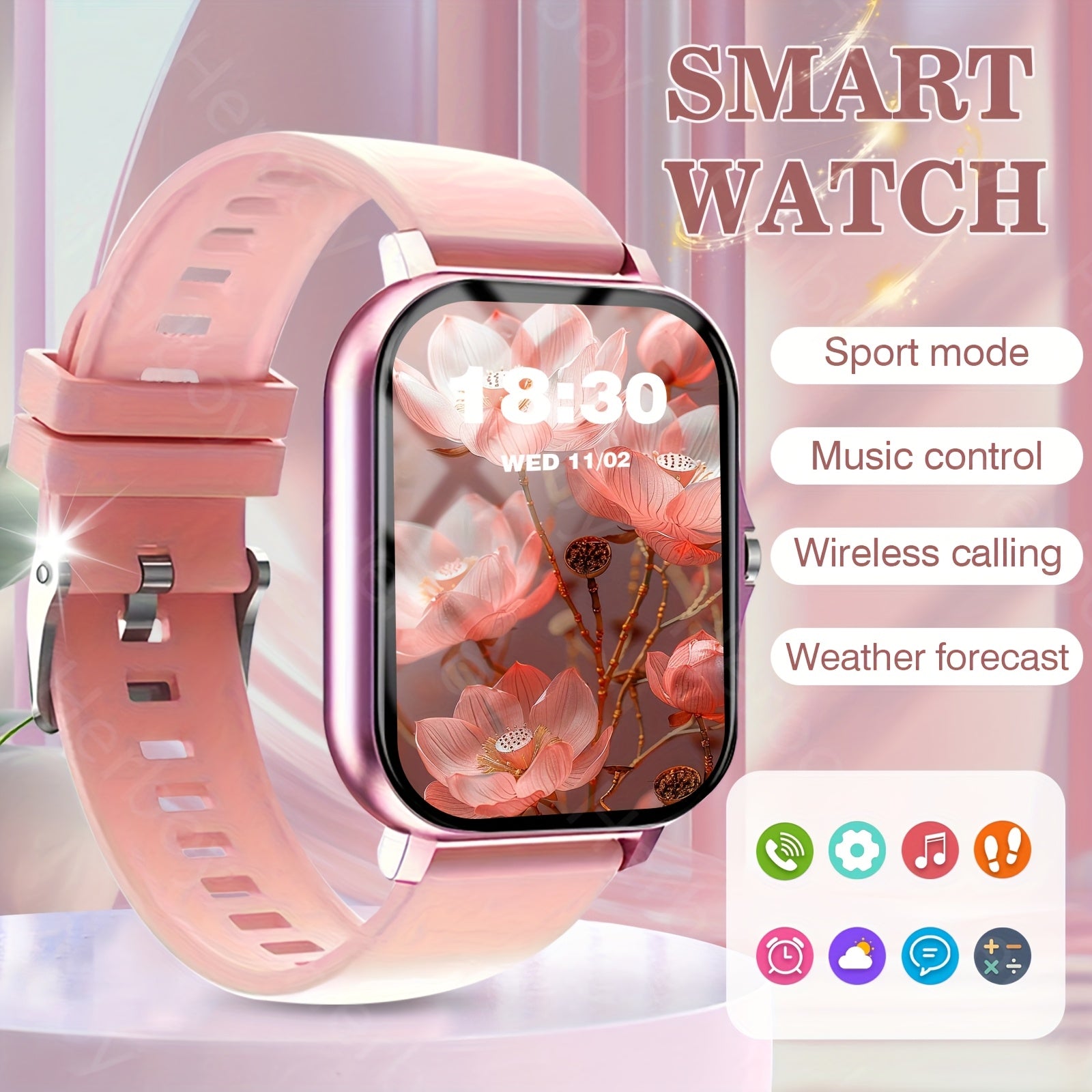 2025 Smart Watch Wireless Calling Sports Modes Call Alerts SMS Notifications Compatible with iPhone Android