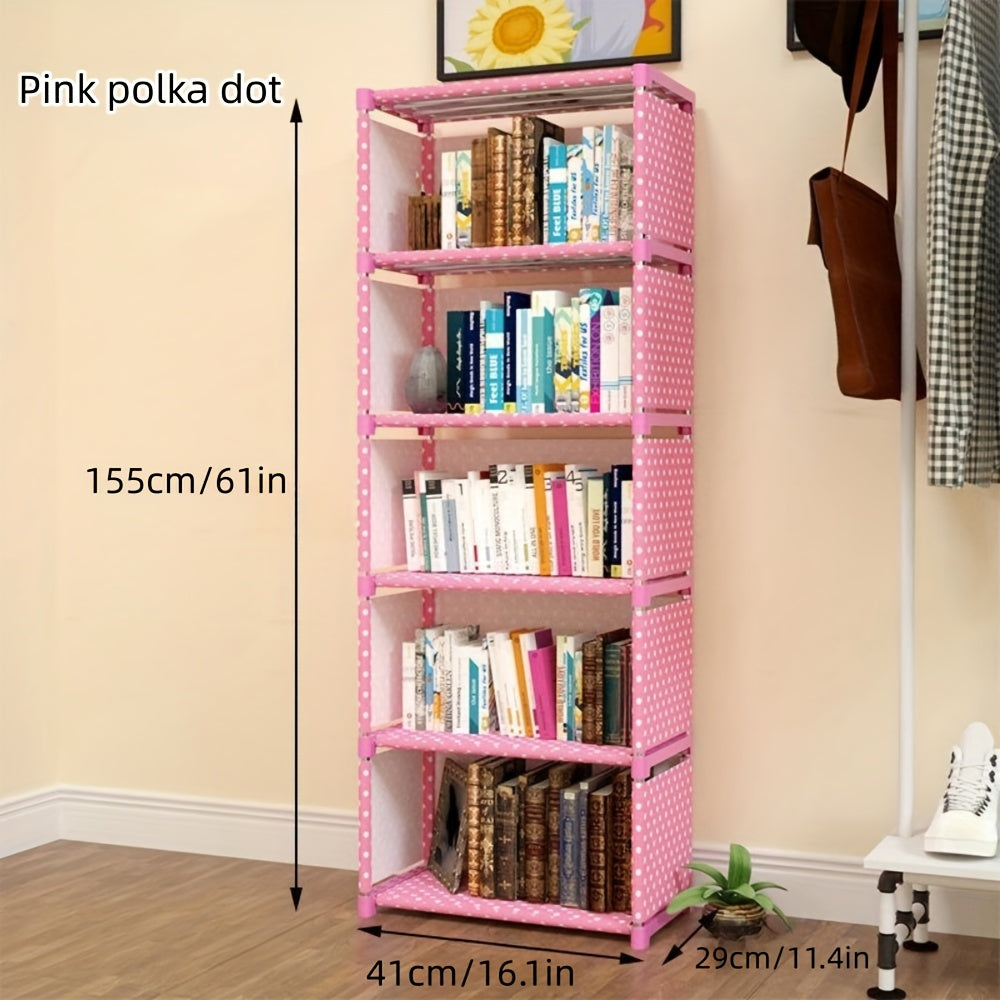 5-Layer Bookshelf Storage Cabinet for Bedroom and Living Room Organizing