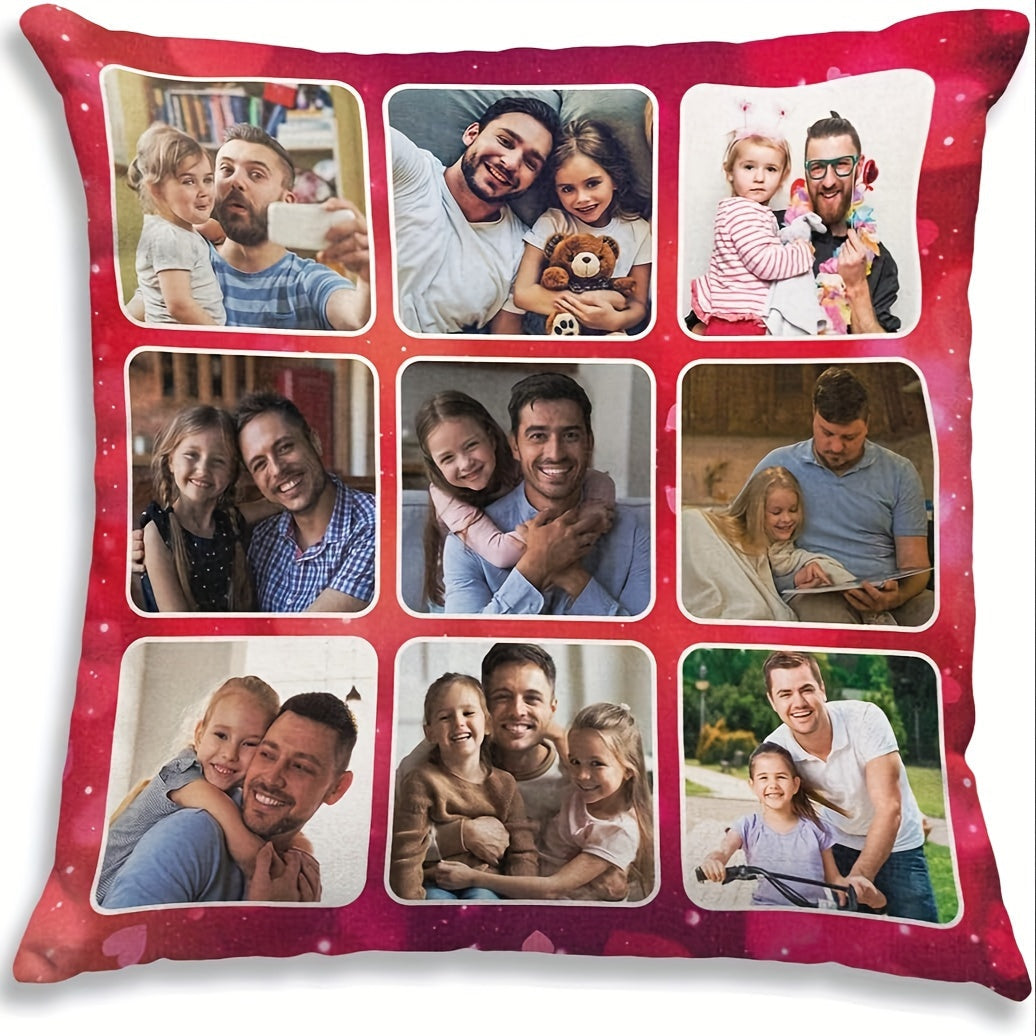 Shaxsiylashtirilgan Polyester yostiq qopqog'i 45.72x45.72 sm, 1 ta to'plam, juftliklar va sovg'alar uchun