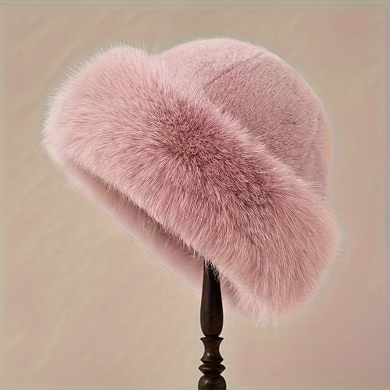 Women's Faux Fur Winter Hat Lightweight Machine Washable Urban Style