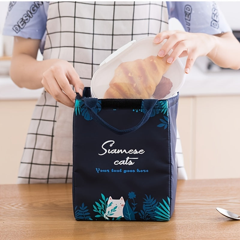 Оставайтесь на высоте с утепленной сумкой для обеда Cartoon! Изготовлена из алюминия и оксфордской ткани, непромокаемая и портативная. Идеально подходит для пикников и бенто-боксов. Легко стирать вручную.