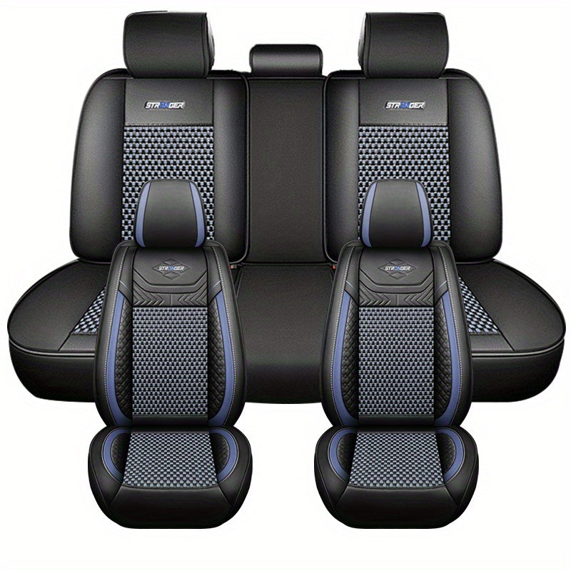 Fundas de asiento de coche transpirables para todas las estaciones, duraderas, para cinco asientos, universales, cojines