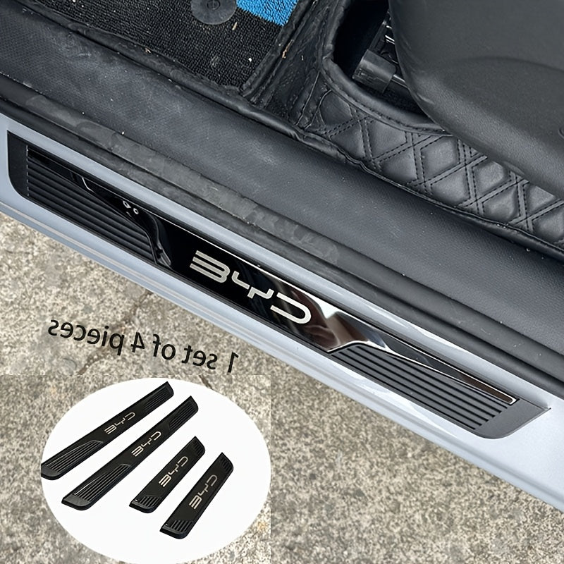 4 Pack Stainless Steel Car Door Sill Protector for SUV Sedan Anti Scratch